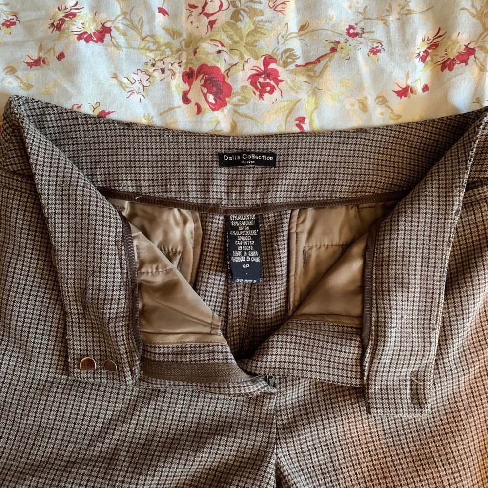 Brown Plaid Pants